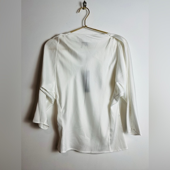 Donna Karan White Eyelet Peplum Blouse - Picture 8 of 12